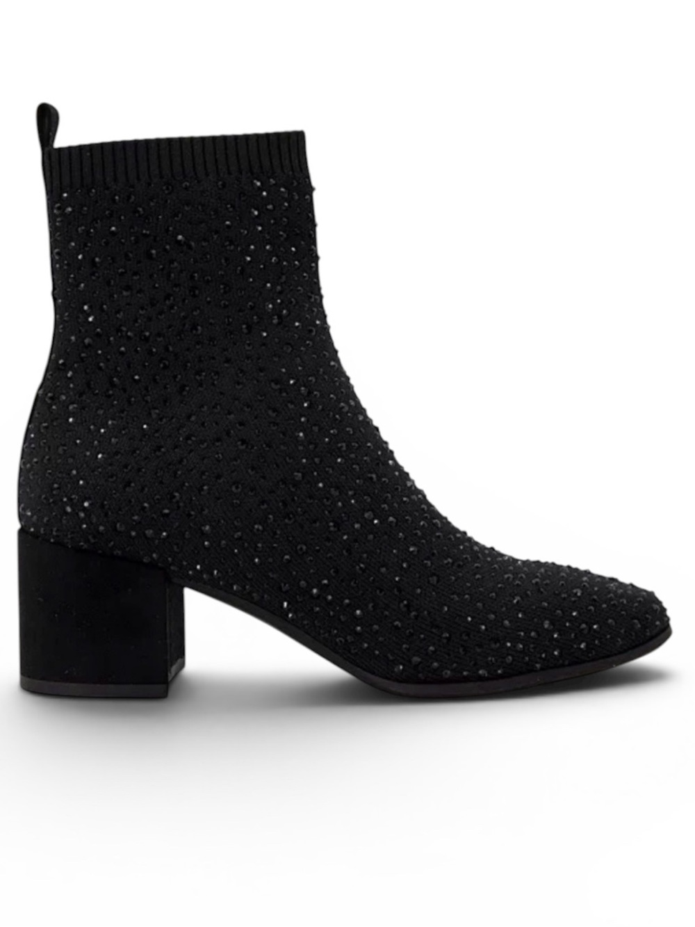 Kenneth Cole Reaction Renee Chelsea Jewel Rhinestone Sock Booties NWT Black  8